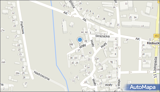 Kłobuck, Wały, 39A, mapa Kłobuck