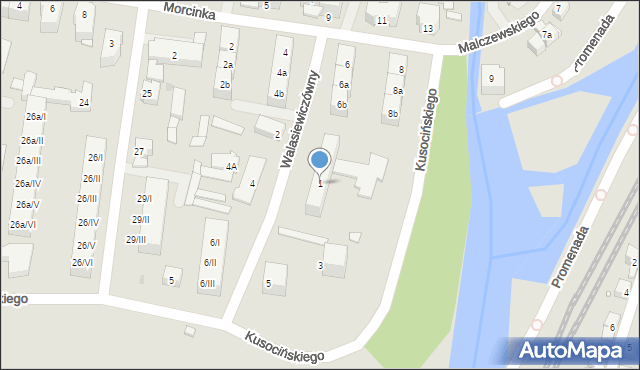 Kłodzko, Walasiewiczówny Stanisławy, 1, mapa Kłodzka