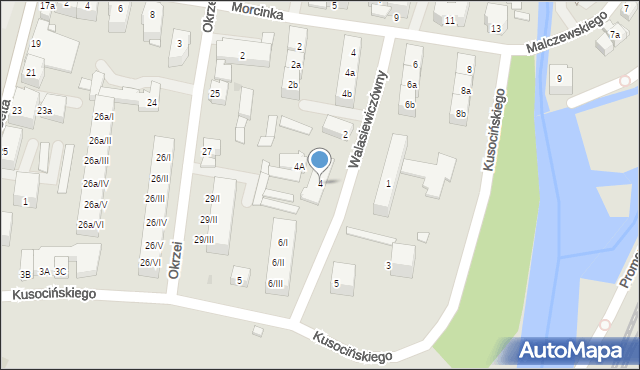 Kłodzko, Walasiewiczówny Stanisławy, 4, mapa Kłodzka