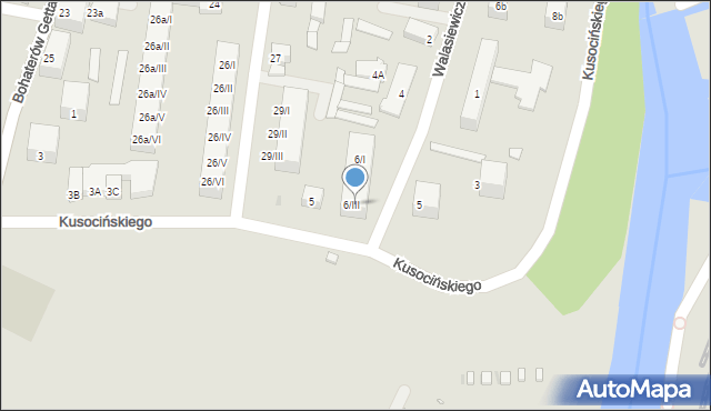 Kłodzko, Walasiewiczówny Stanisławy, 6/III, mapa Kłodzka