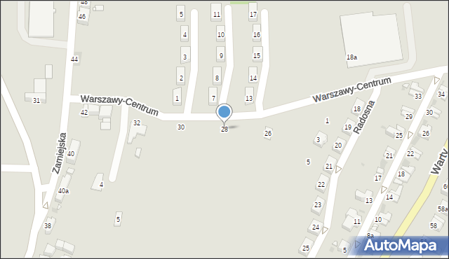 Kłodzko, Warszawy-Centrum, 28, mapa Kłodzka