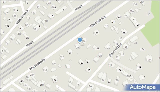 Kobyłka, Warszawska, 26A, mapa Kobyłka