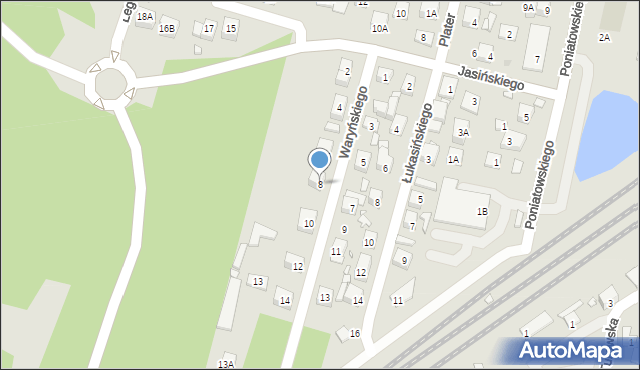 Kobyłka, Waryńskiego Ludwika, 8, mapa Kobyłka