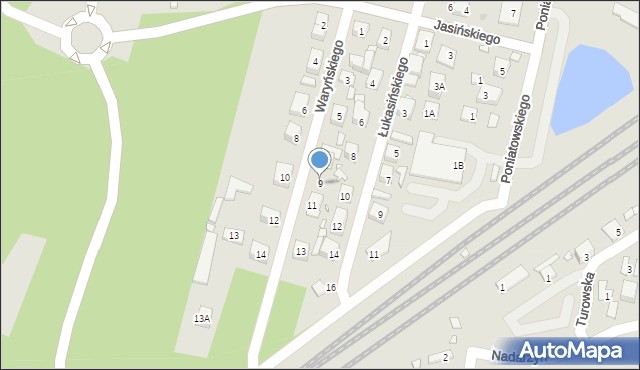 Kobyłka, Waryńskiego Ludwika, 9, mapa Kobyłka