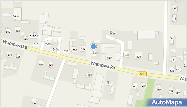 Koczargi Nowe, Warszawska, 532, mapa Koczargi Nowe