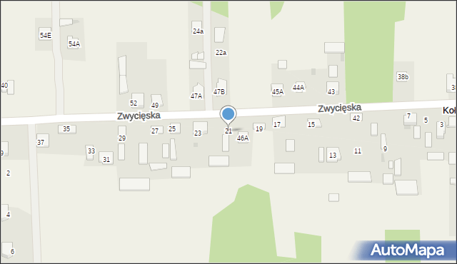 Kołaków, Walecznych, 21, mapa Kołaków