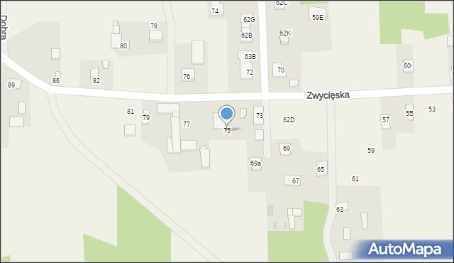 Kołaków, Walecznych, 75, mapa Kołaków