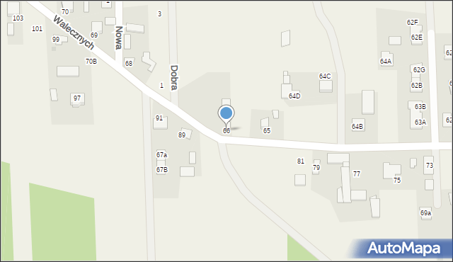 Kołaków, Walecznych, 86, mapa Kołaków