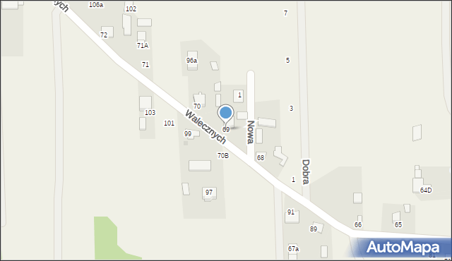 Kołaków, Walecznych, 94, mapa Kołaków