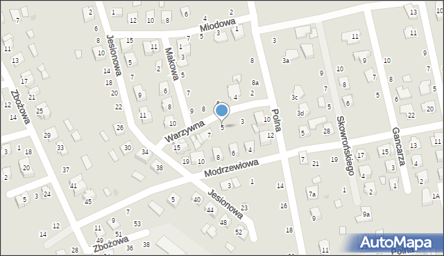 Kolbuszowa, Warzywna, 5, mapa Kolbuszowa