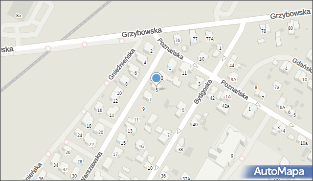 Kołobrzeg, Warszawska, 5, mapa Kołobrzegu