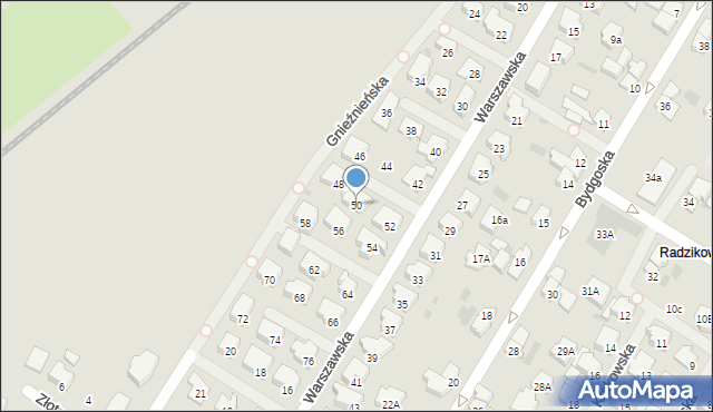 Kołobrzeg, Warszawska, 50, mapa Kołobrzegu