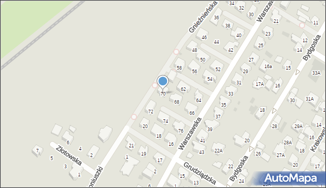 Kołobrzeg, Warszawska, 70, mapa Kołobrzegu