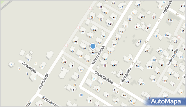 Kołobrzeg, Warszawska, 76, mapa Kołobrzegu