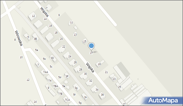 Komorniki, Wąska, 17, mapa Komorniki