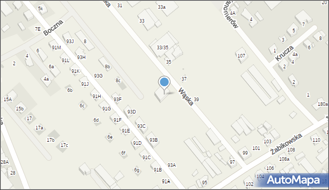 Komorniki, Wąska, 50, mapa Komorniki