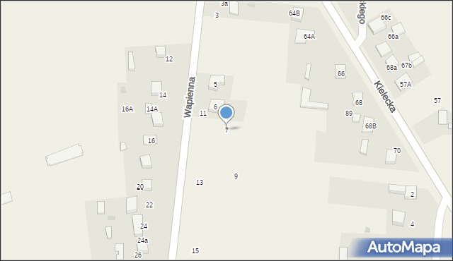 Konin, Wapienna, 7, mapa Konina