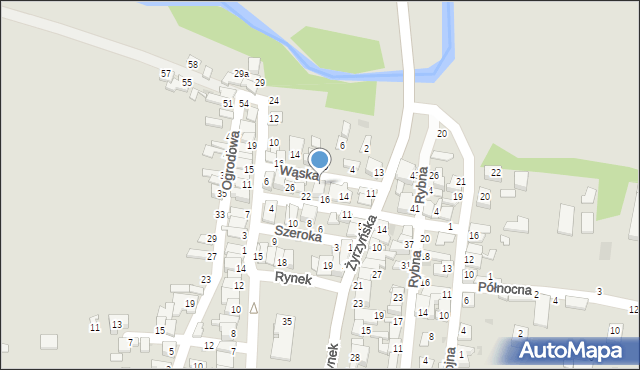 Końskowola, Wąska, 9, mapa Końskowola