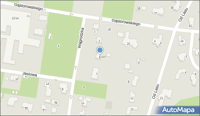 Konstancin-Jeziorna, Wągrodzka, 5, mapa Konstancin-Jeziorna