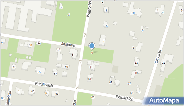 Konstancin-Jeziorna, Wągrodzka, 9, mapa Konstancin-Jeziorna