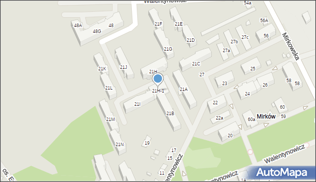 Konstancin-Jeziorna, Walentynowicz Anny, 21H-1, mapa Konstancin-Jeziorna