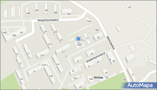 Konstancin-Jeziorna, Walentynowicz Anny, 27a, mapa Konstancin-Jeziorna