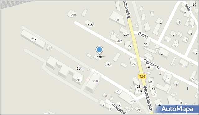 Konstancin-Jeziorna, Warszawska, 25B, mapa Konstancin-Jeziorna