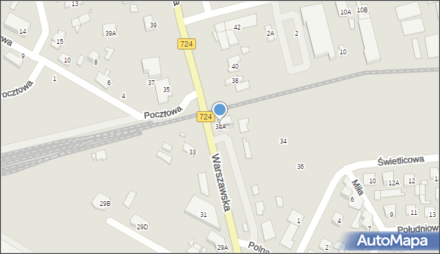 Konstancin-Jeziorna, Warszawska, 34A, mapa Konstancin-Jeziorna