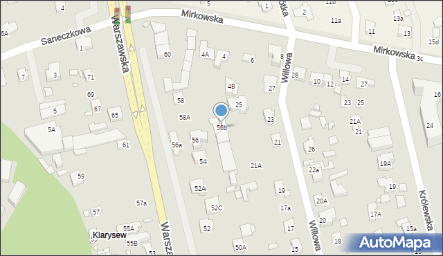 Konstancin-Jeziorna, Warszawska, 56b, mapa Konstancin-Jeziorna