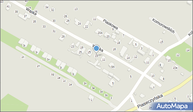 Konstancin-Jeziorna, Wąska, 13, mapa Konstancin-Jeziorna