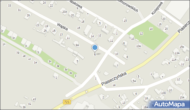 Konstancin-Jeziorna, Wąska, 5, mapa Konstancin-Jeziorna