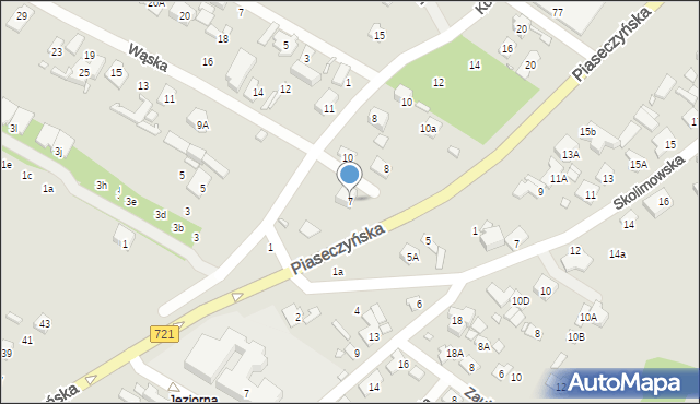 Konstancin-Jeziorna, Wąska, 7, mapa Konstancin-Jeziorna