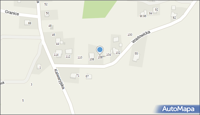 Kopytówka, Wadowicka, 106, mapa Kopytówka