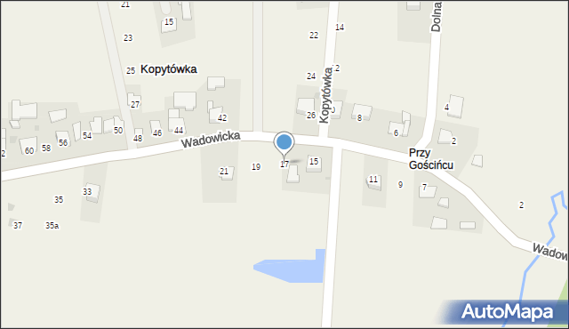 Kopytówka, Wadowicka, 17, mapa Kopytówka