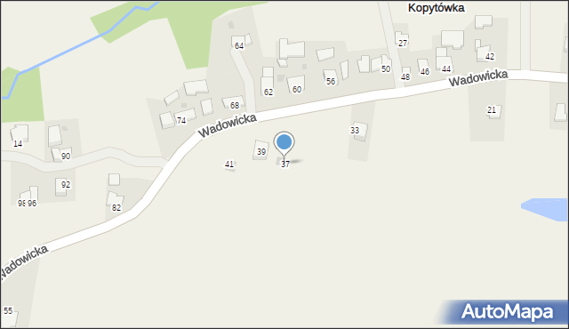 Kopytówka, Wadowicka, 37, mapa Kopytówka