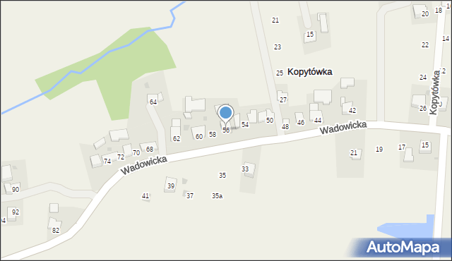 Kopytówka, Wadowicka, 56, mapa Kopytówka