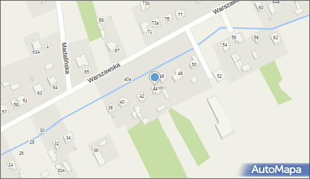 Kościelec, Warszawska, 44, mapa Kościelec