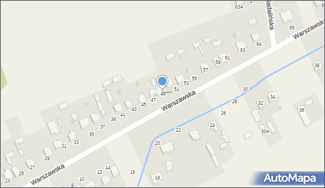 Kościelec, Warszawska, 49, mapa Kościelec