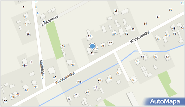 Kościelec, Warszawska, 71, mapa Kościelec