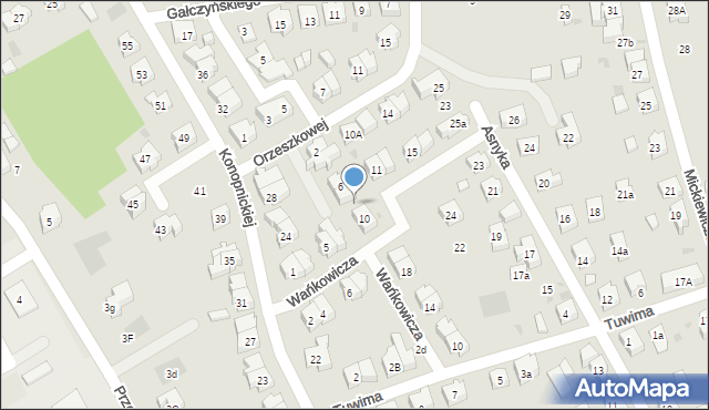 Kościerzyna, Wańkowicza Melchiora, 9, mapa Kościerzyna