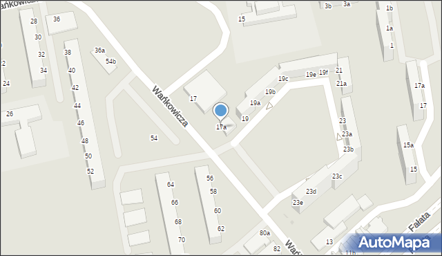 Koszalin, Wańkowicza Melchiora, 17a, mapa Koszalina