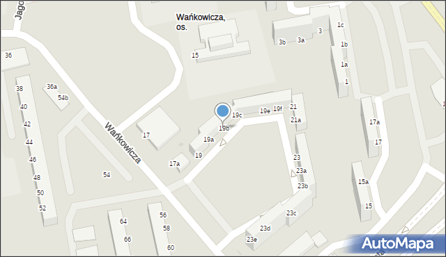 Koszalin, Wańkowicza Melchiora, 19b, mapa Koszalina