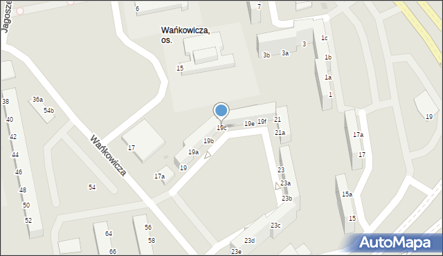 Koszalin, Wańkowicza Melchiora, 19c, mapa Koszalina
