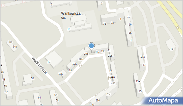 Koszalin, Wańkowicza Melchiora, 19d, mapa Koszalina