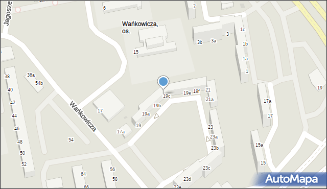 Koszalin, Wańkowicza Melchiora, 19t, mapa Koszalina