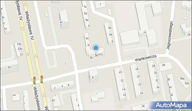 Koszalin, Wańkowicza Melchiora, 3a, mapa Koszalina