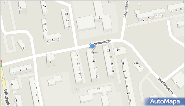 Koszalin, Wańkowicza Melchiora, 18, mapa Koszalina