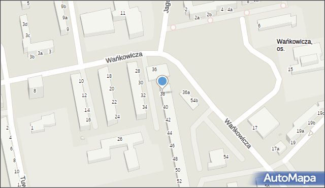 Koszalin, Wańkowicza Melchiora, 38, mapa Koszalina