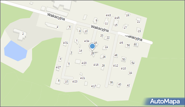 Koszelówka, Wakacyjna, 16, mapa Koszelówka