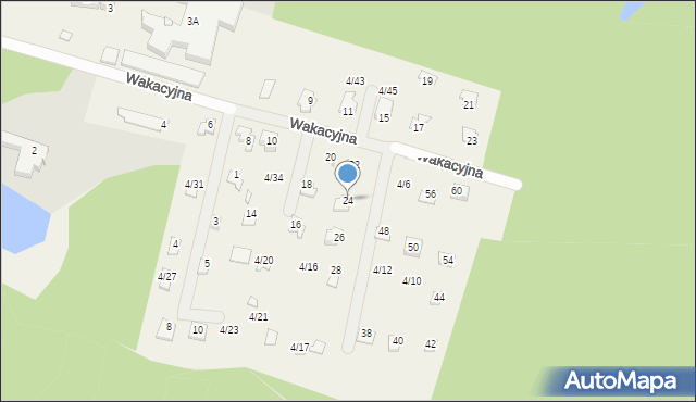 Koszelówka, Wakacyjna, 24, mapa Koszelówka